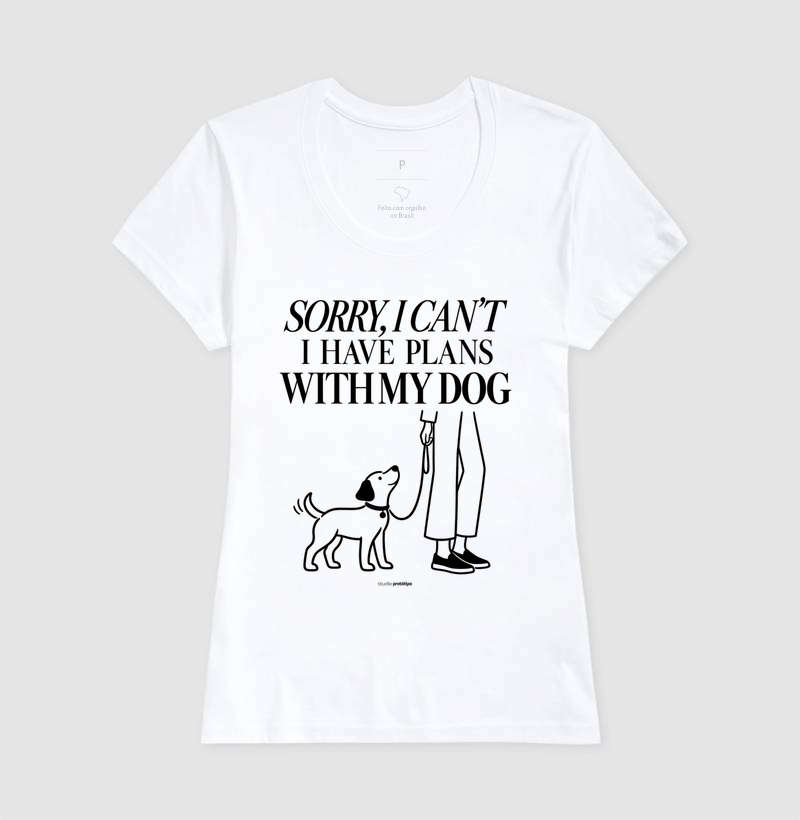 Camiseta Sorry I Can’t, I Have Plans With My Dog - Imagem 5