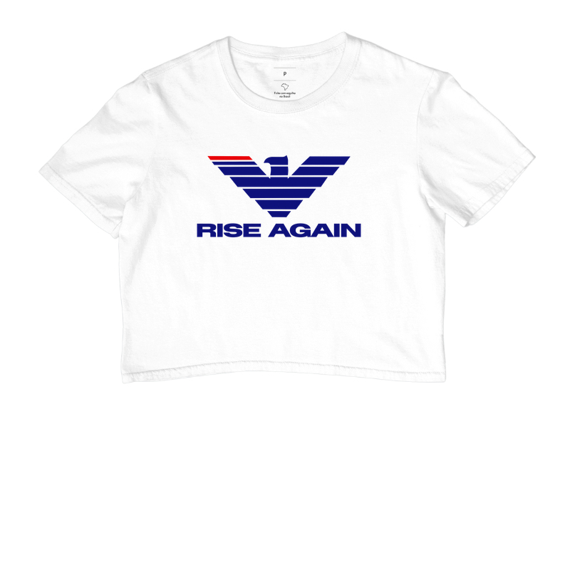 A estampa RISE AGAIN representa o espírito indomável de quem transforma desafios em oportunidades e quedas em novos começos. Com uma águia imponente e um design marcante, a arte simboliza força, liderança e a capacidade de renascer diante das adversidades - Imagem 3
