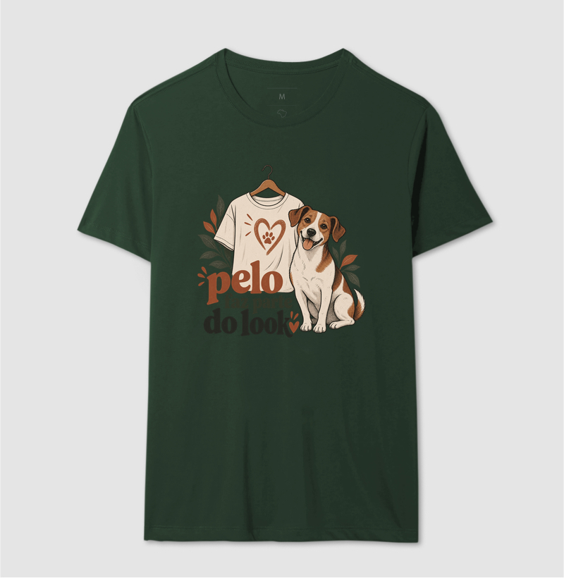 Camiseta Cachorro Humor "pelo faz parte do look" | Pelo & Pano - Imagem 12