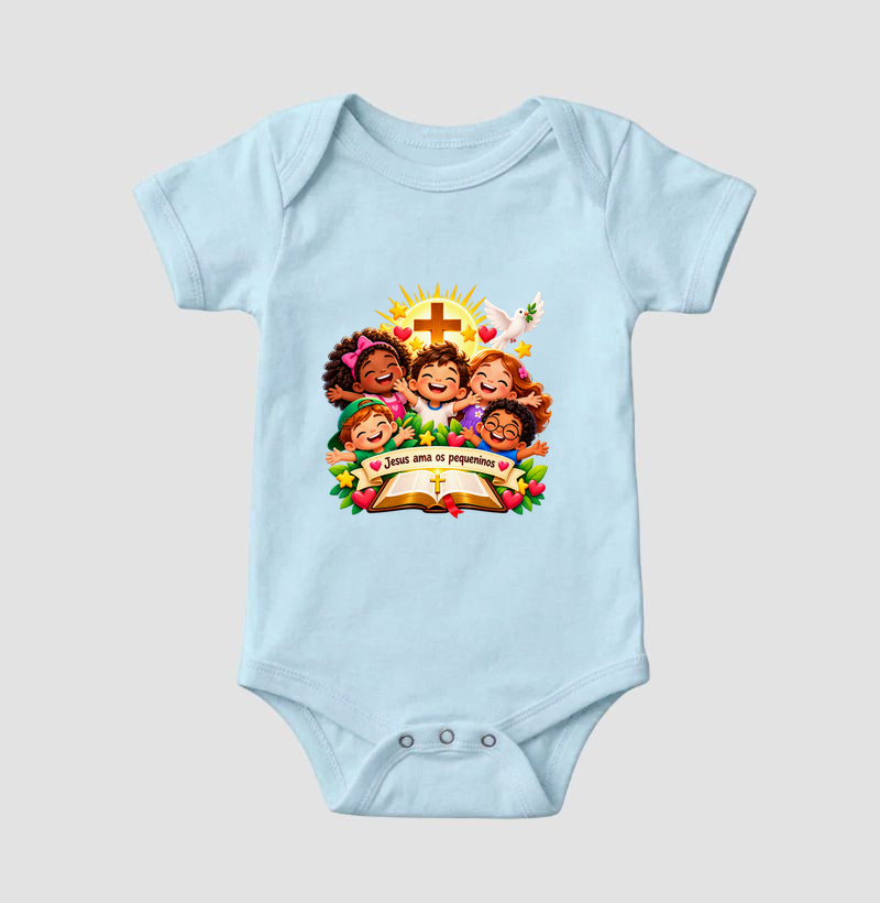 Body Infantil Jesus Ama os Pequeninos - Imagem 3