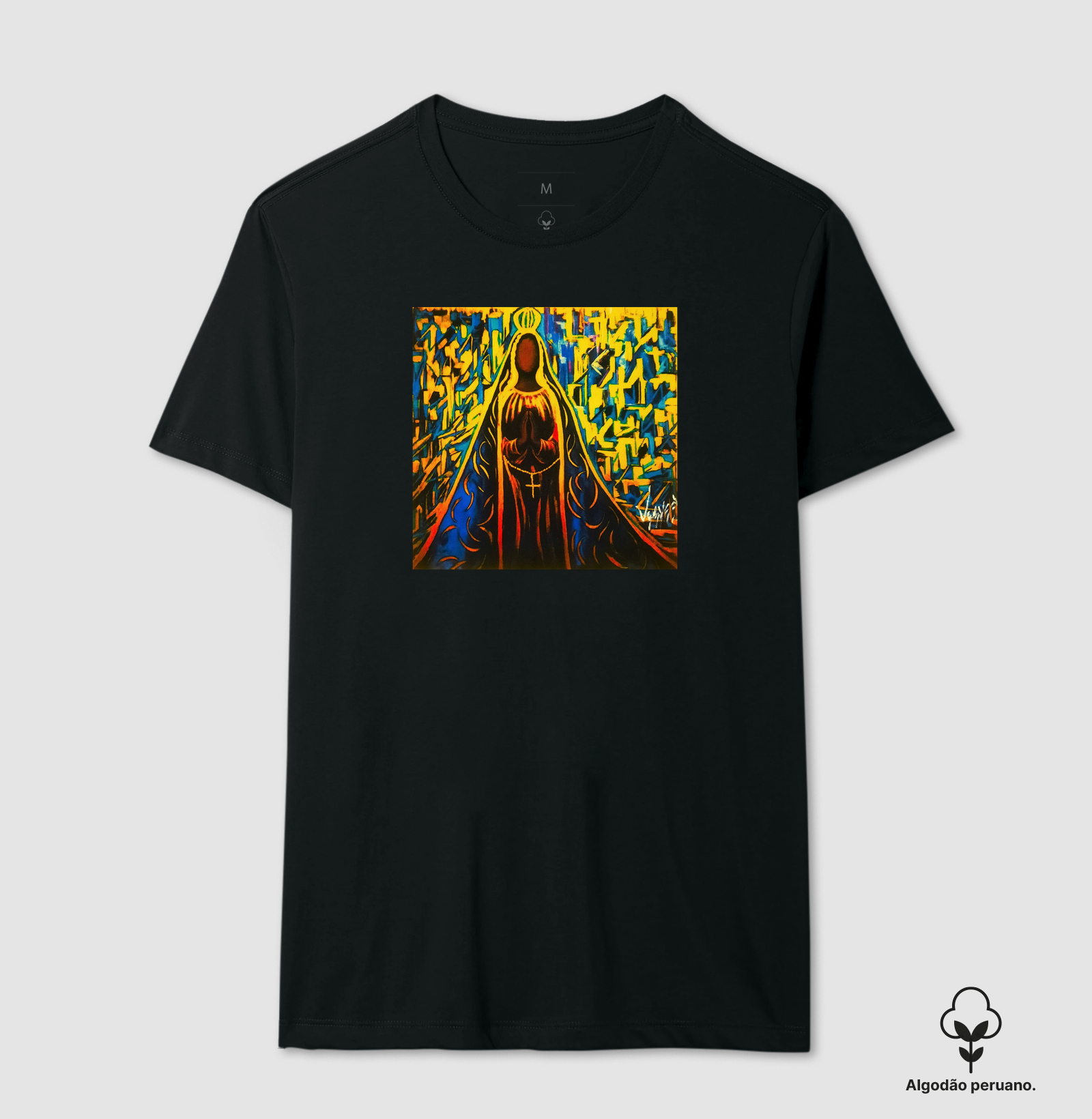 Camiseta Algodão Peruano Nossa Senhora Arte Sacra - Imagem 3