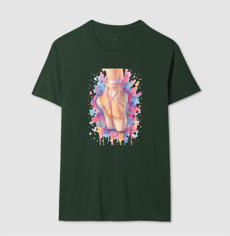 Camiseta Algodão Premium - Bailarina Aquarela  - Imagem 12