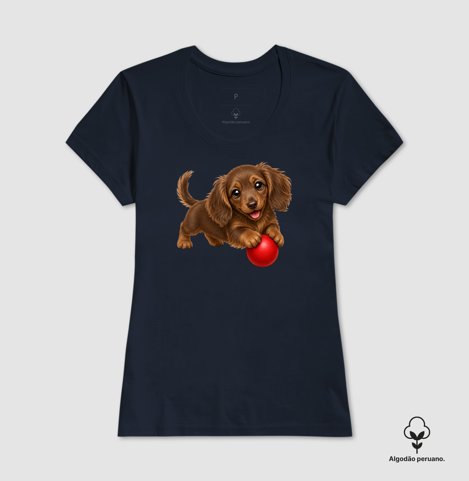 Dachshund Pelo Longo Marrom - Desenho Animado - Imagem 4