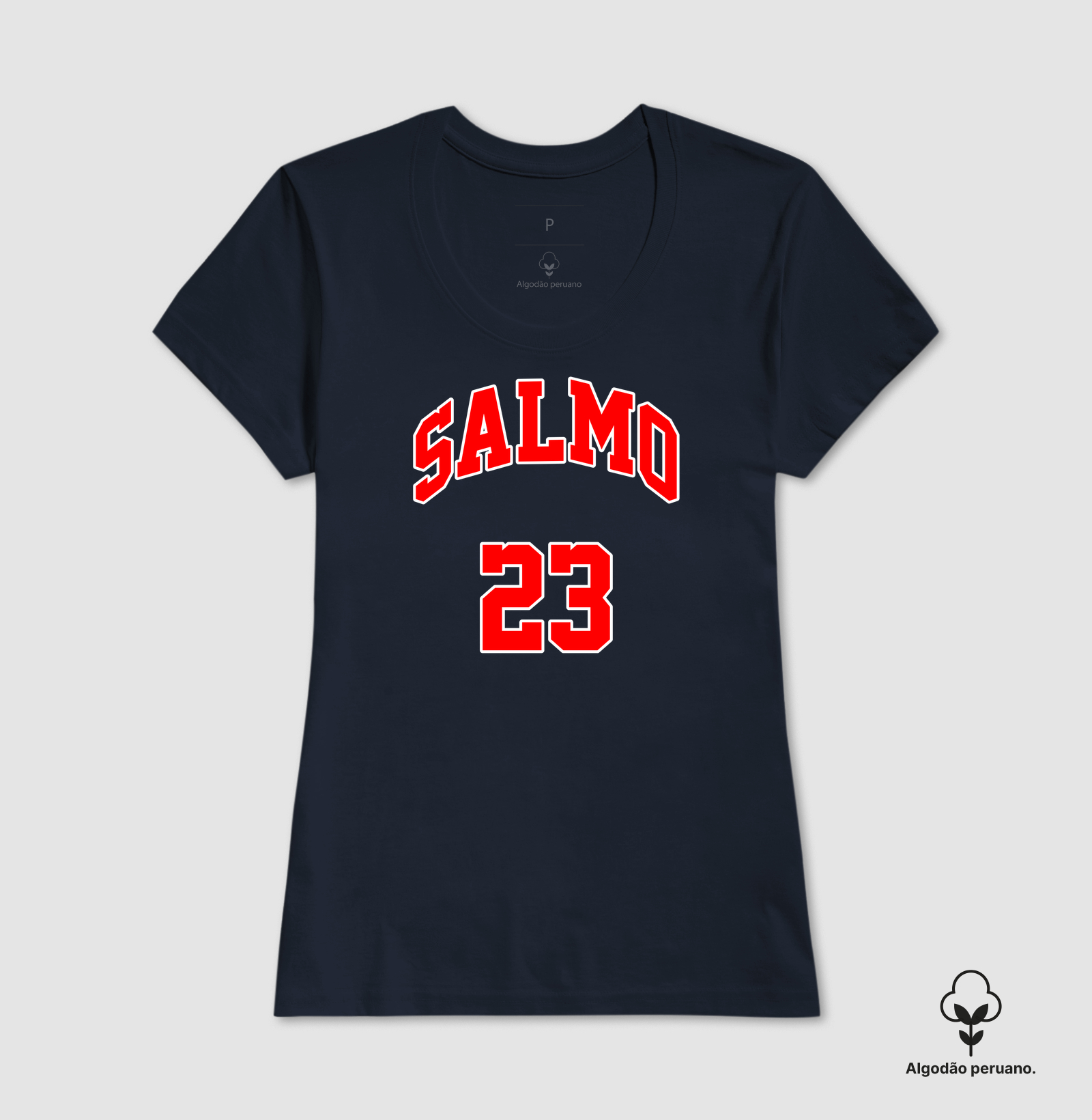 Camiseta Algodão Peruano Cristã Salmo 23 - Imagem 5