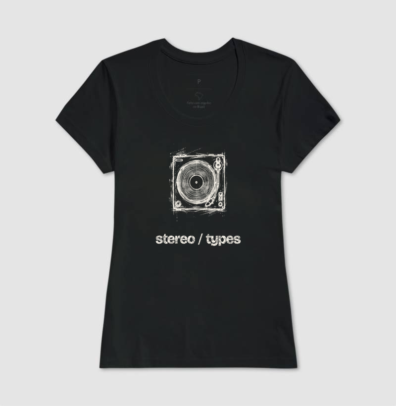 Toca-discos · Carvão · Traço Claro · STEREO TYPES - Imagem 3