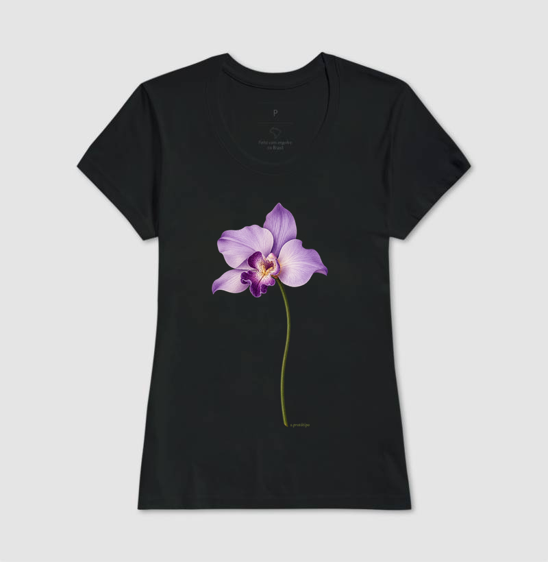 Camiseta Orquídea Lilás (estampa G) - Imagem 3