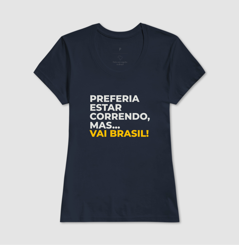 Camiseta Corrida - Preferia Estar Correndo, Mas Vai Brasil - Imagem 7