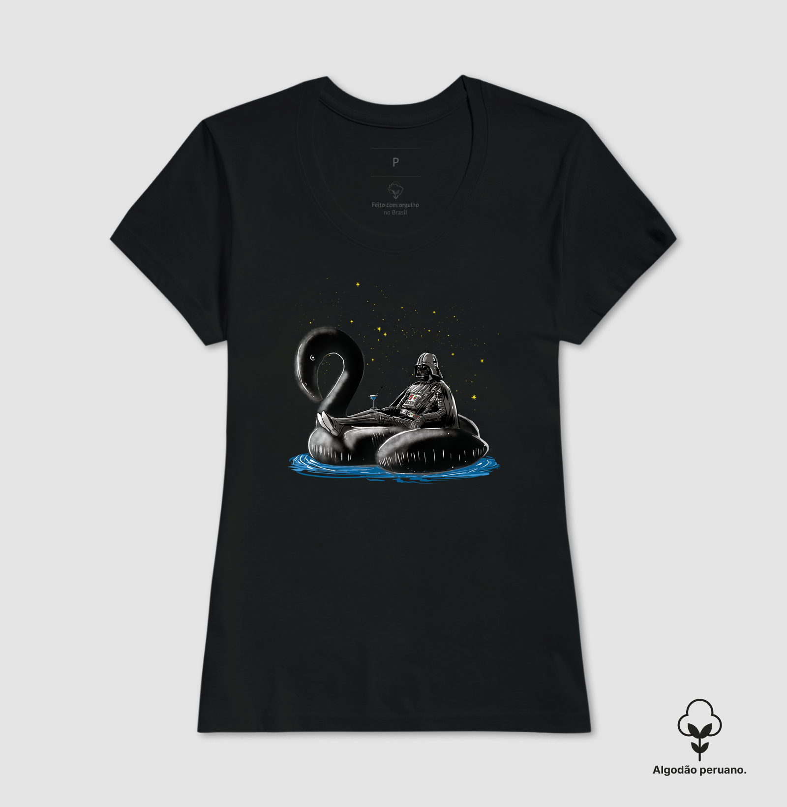 Camiseta Dark Side of The Swimming Pool 2 Algodão Peruano - Imagem 3