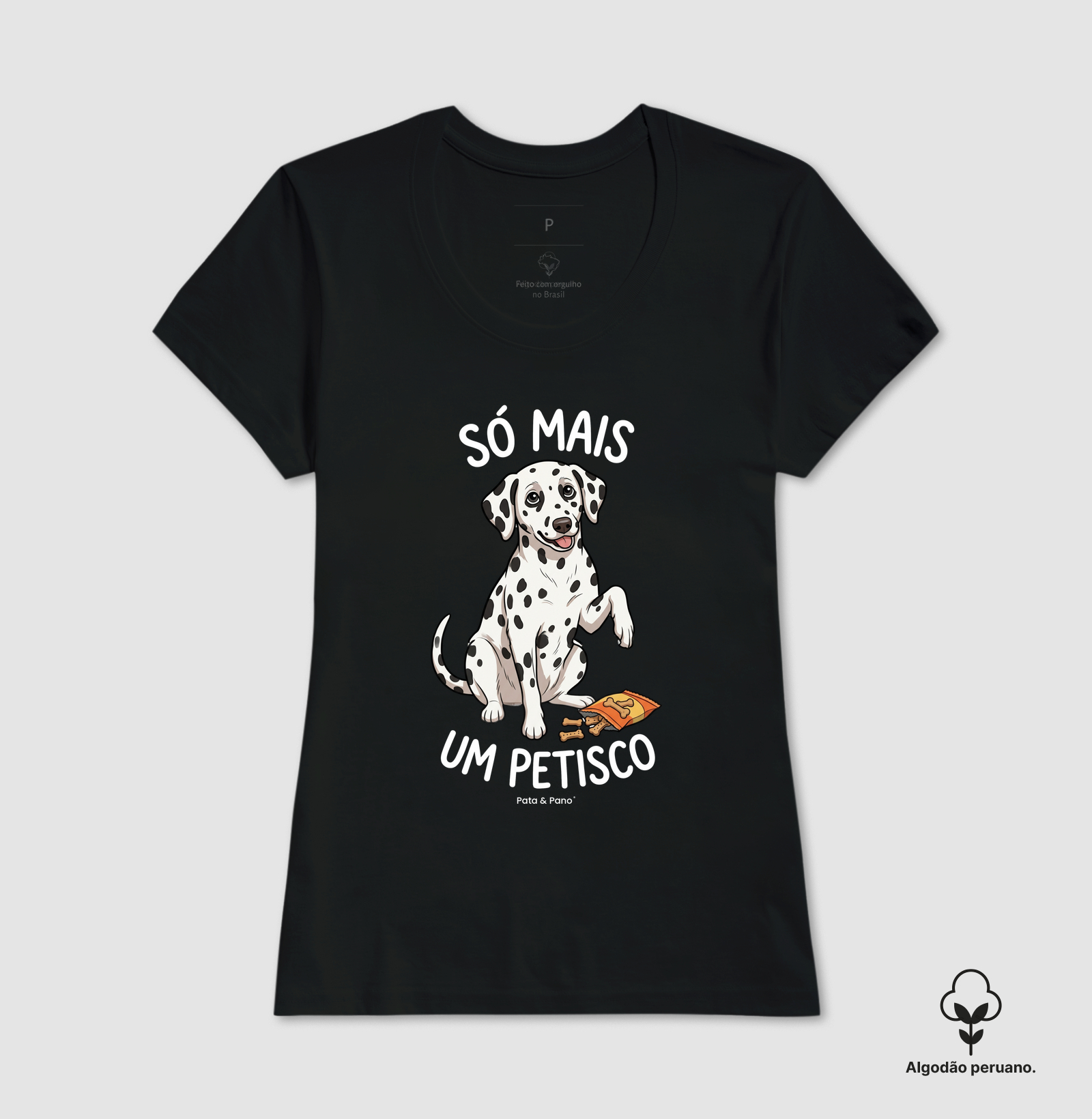 CAMISETA ALGODÃO PERUANO DALMATA PETISCO - Imagem 7