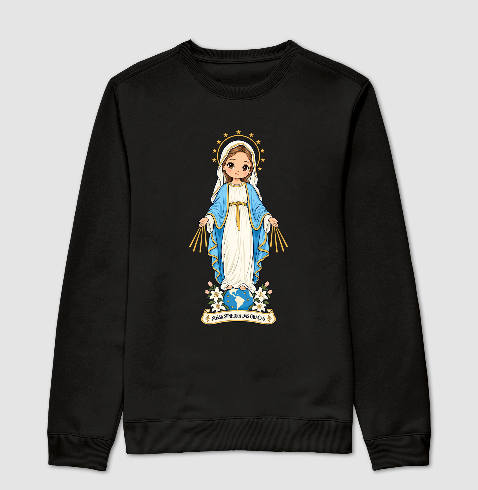 Nossa Senhora das Graças estilo chibi - Imagem 4
