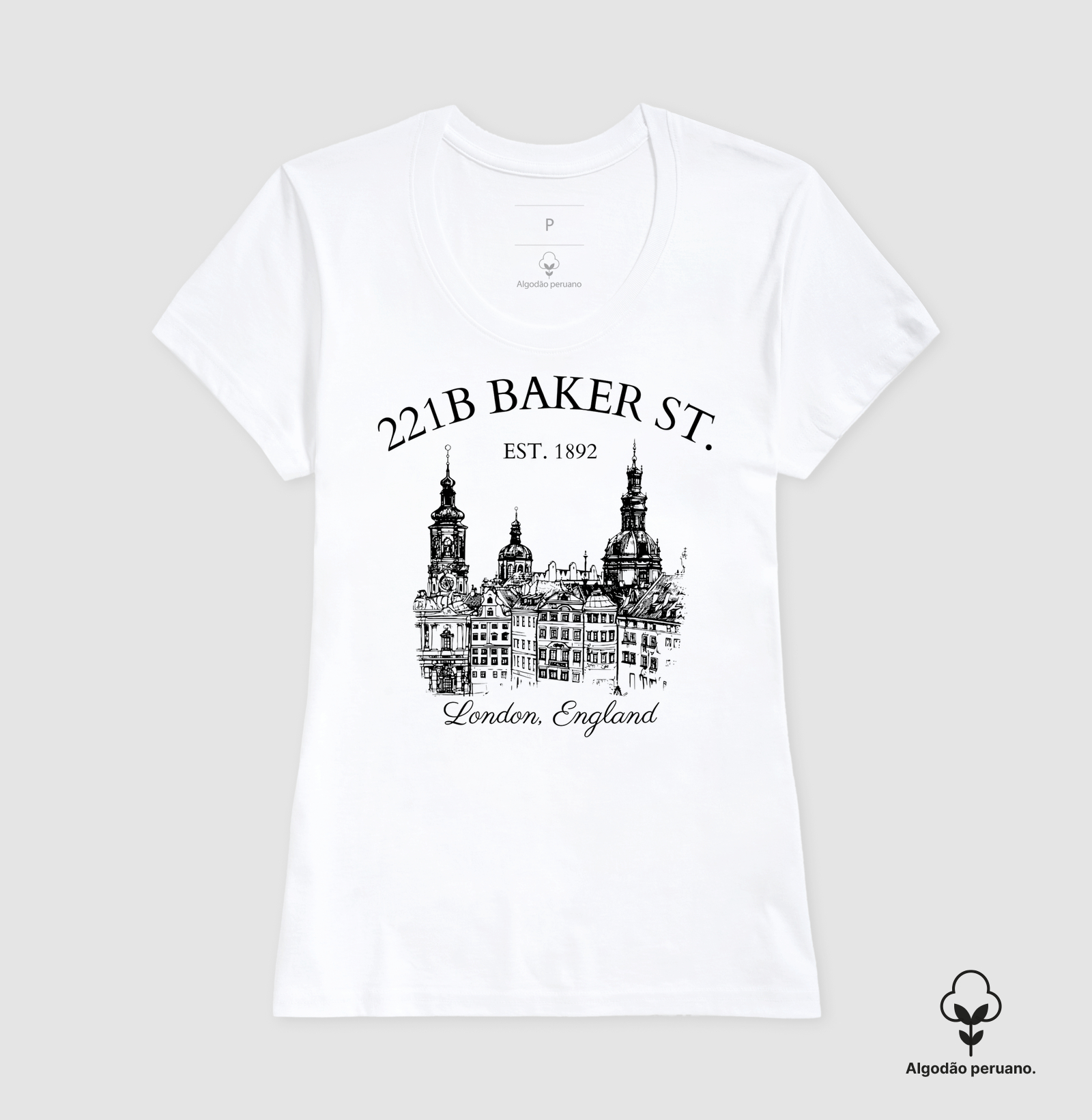 Camiseta Sherlock Holmes – Londres, Inglaterra | 221B Baker Street  - Imagem 4