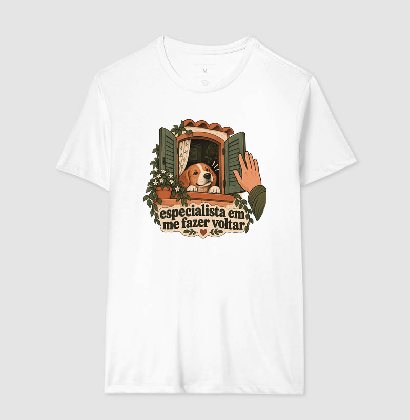 Camiseta Cachorro "especialista em me fazer voltar" | Pelo & Pano - Imagem 4