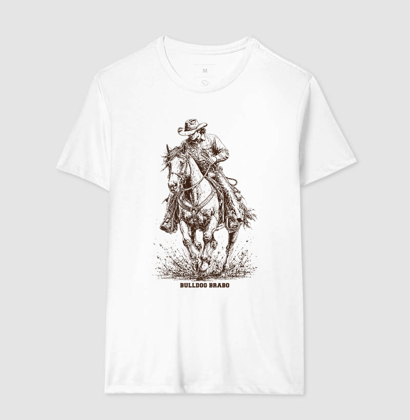 Cowboy Riding Horse Bulldog Brabo - Imagem 5