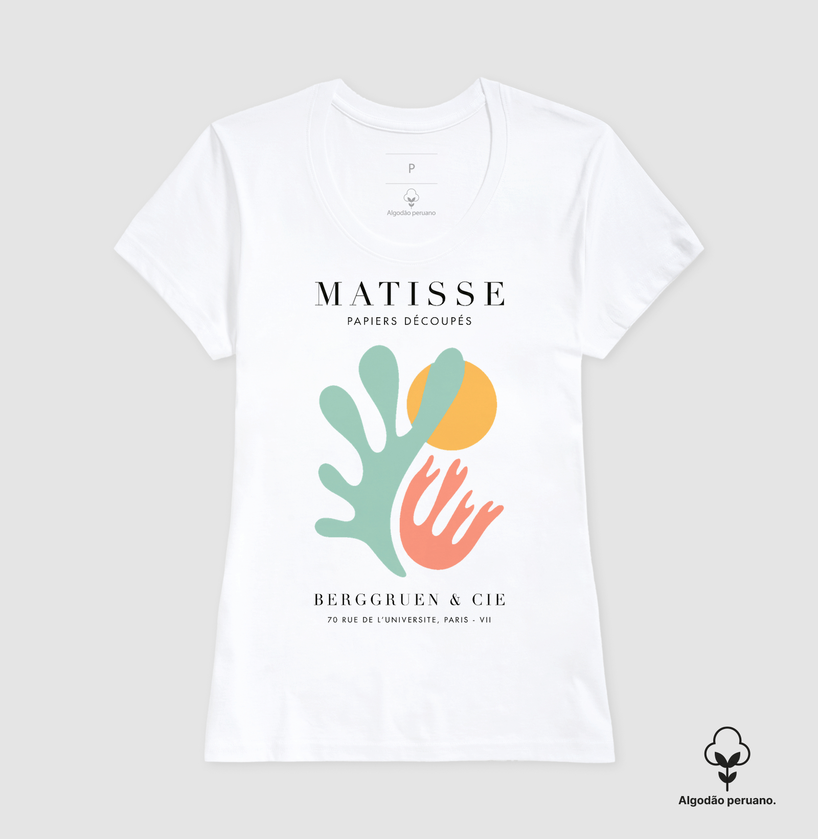 Camiseta Algodão Peruano Tanguis Henri Matisse Papiers Découpés - Imagem 3