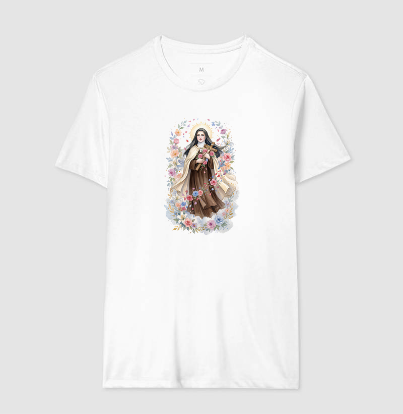 Santa Teresinha do Menino Jesus - Chuva de Rosas - Aquarela - Imagem 2
