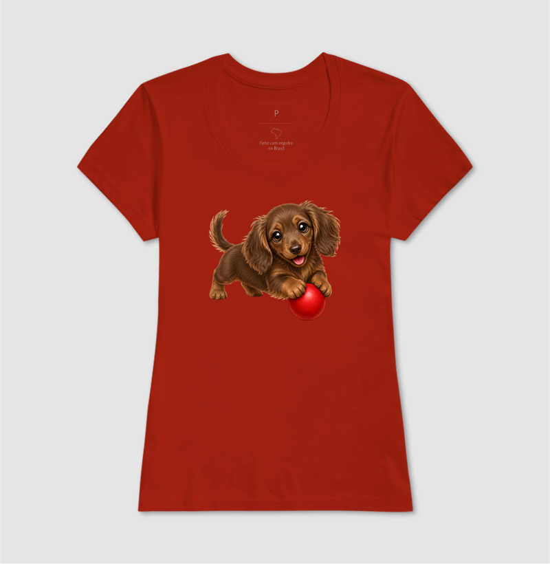 Dachshund Pelo Longo Marrom - Desenho Animado - Imagem 11