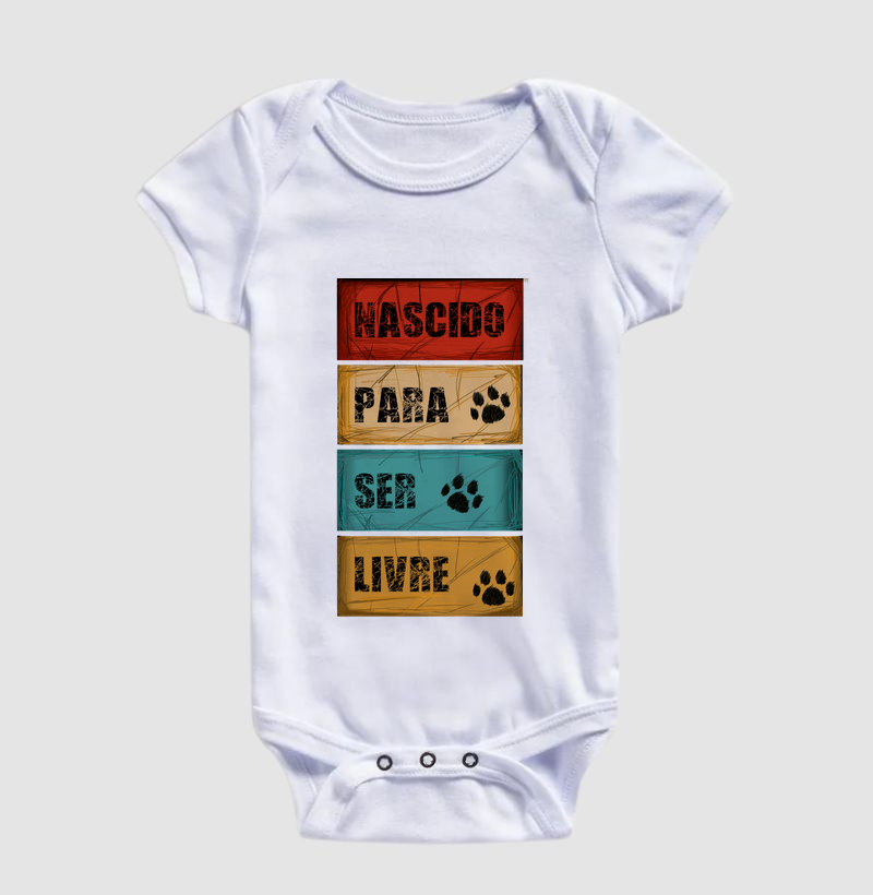 Body Infantil Nascido para Ser Livre - Imagem 3