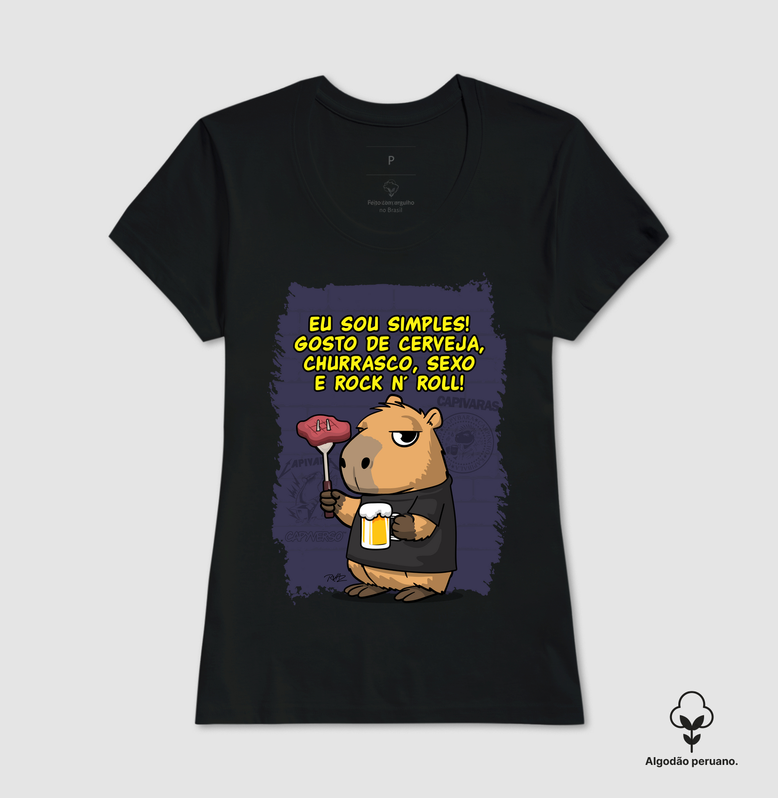Capivara Rock Simples - Imagem 4