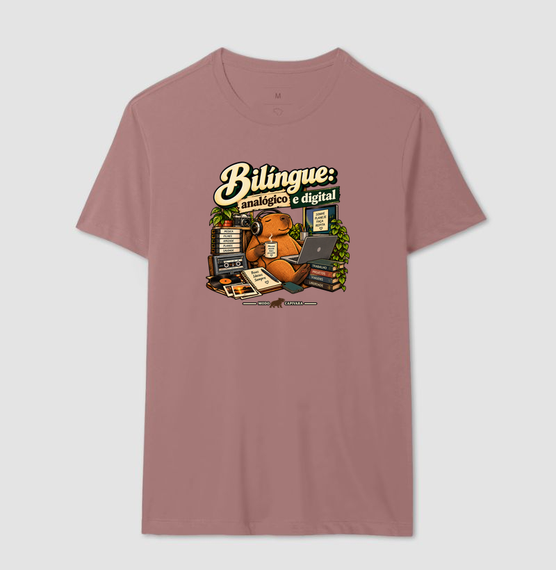 BILÍNGUE, ANALÓGICO E DIGITAL - Modo Capivara - Camiseta - Imagem 16
