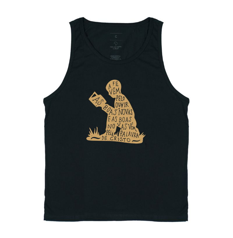 Camiseta Regata A fé vem pelo Ouvir - Imagem 3