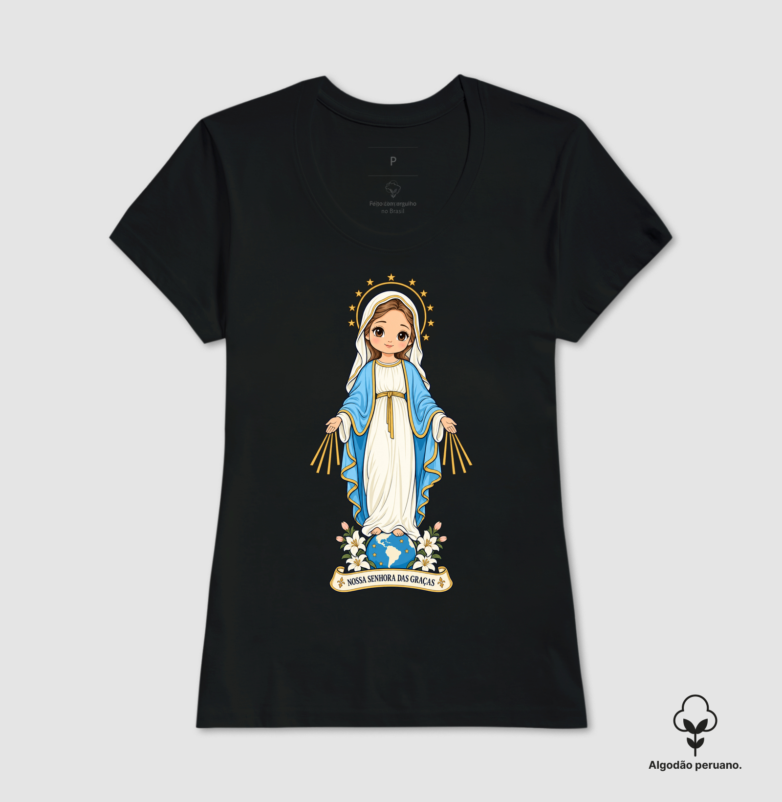 Nossa Senhora das Graças estilo chibi - Imagem 2