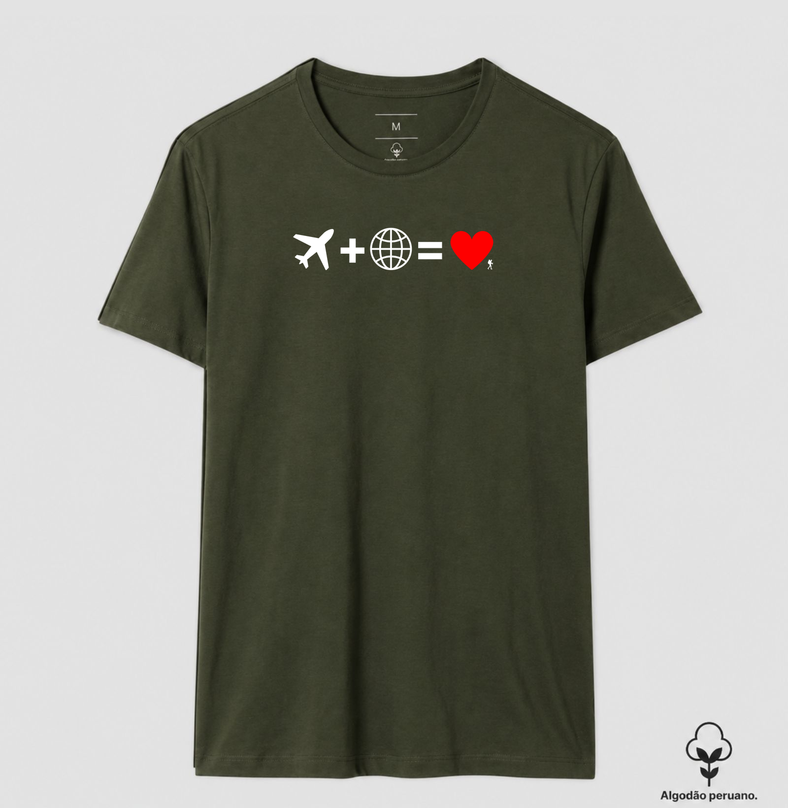 Camiseta Aviao Mais Mundo Igual Amor | Equacao Viagem Minimalista | Colecao Viciados em Viagem - Imagem 9