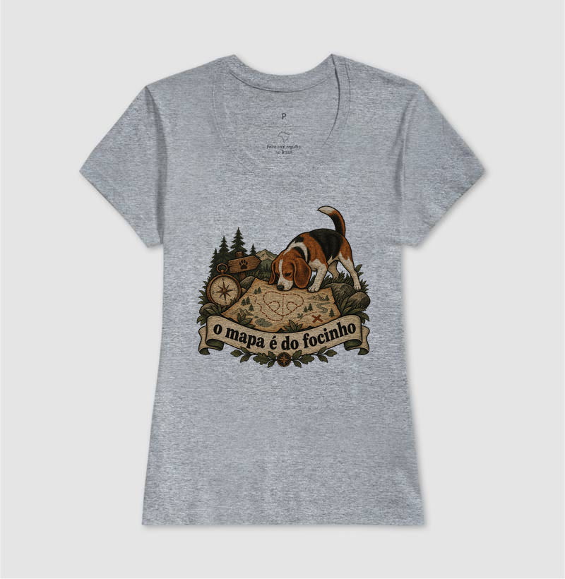 Camiseta Cachorro Aventura "o mapa é do focinho" | Pelo & Pano - Imagem 9
