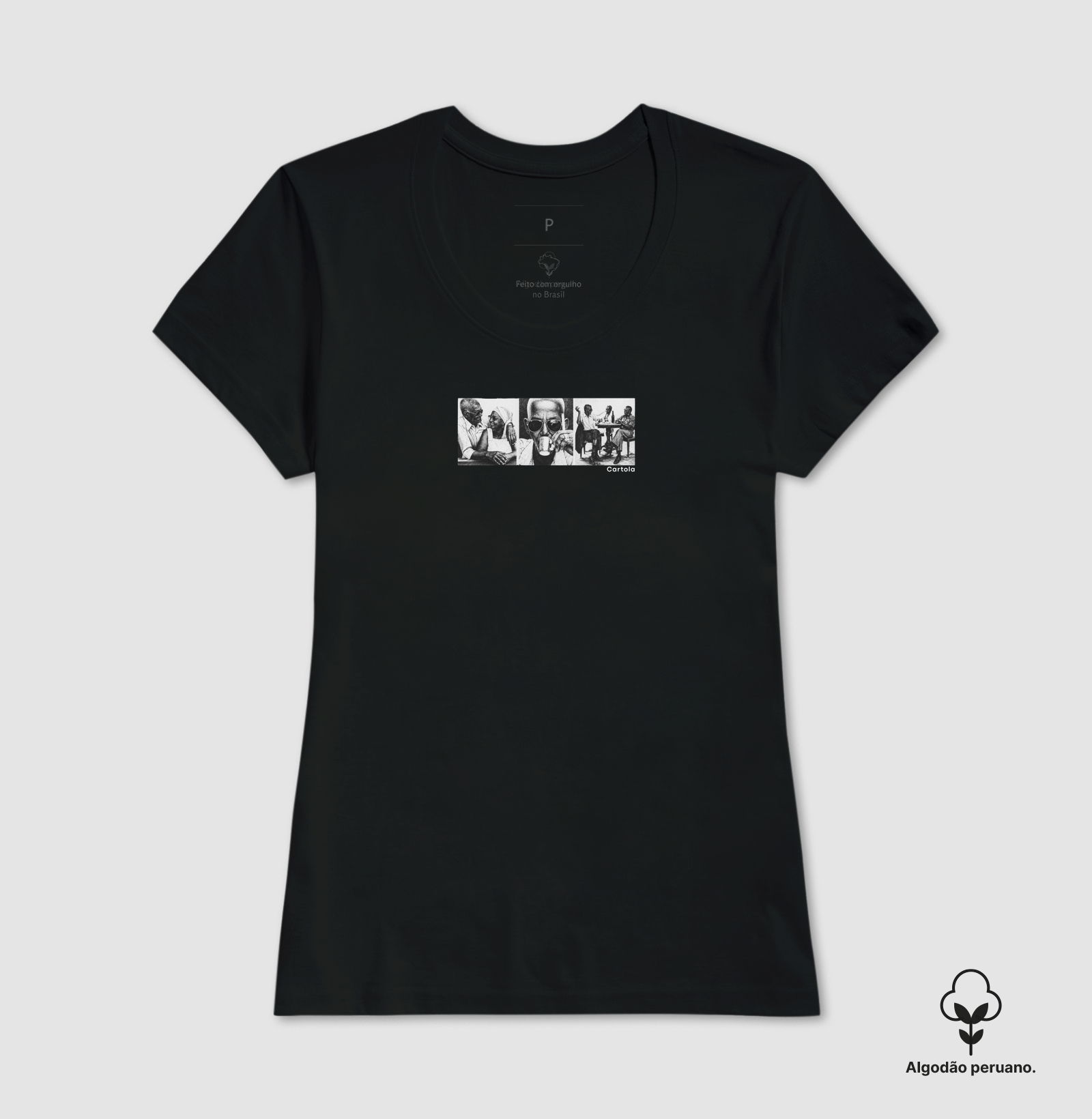 Camiseta Unissex em Algodão Peruano Estampa "Cartola" – Versatilidade & Poesia do Samba - Imagem 6