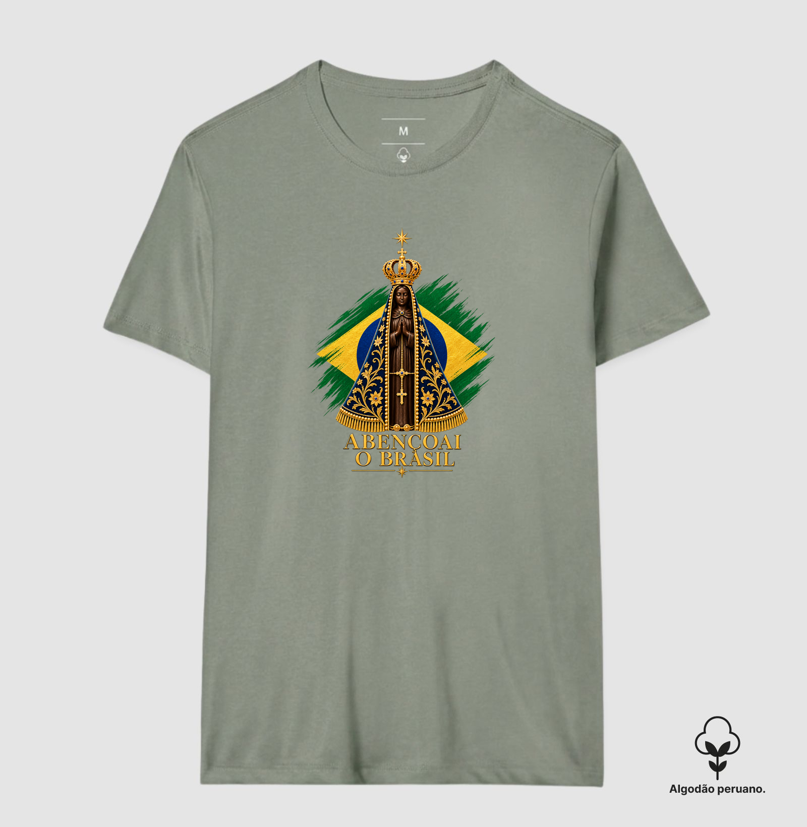 Abençoai o Brasil - Nossa Senhora Aparecida (Algodão Premium) - Imagem 3