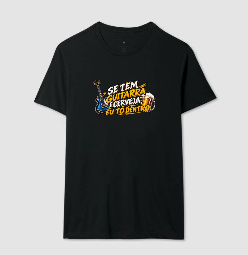 Camiseta Rock “Se Tem Guitarra e Cerveja, Eu Tô Dentro” - Imagem 2