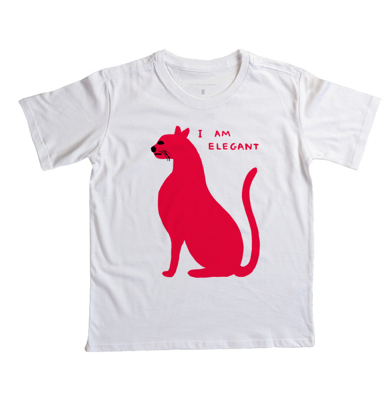 Camiseta Infantil Branca Gatinho I Am Elegant  - Imagem 7
