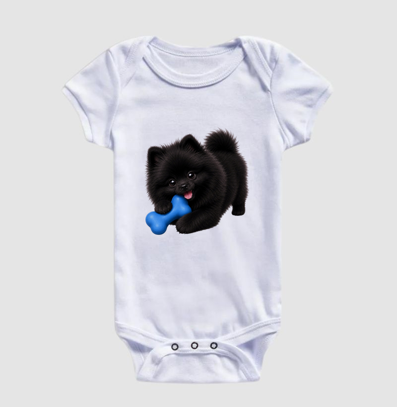 Pomerânia (Spitz Alemão) Preto - Desenho Animado - Imagem 3