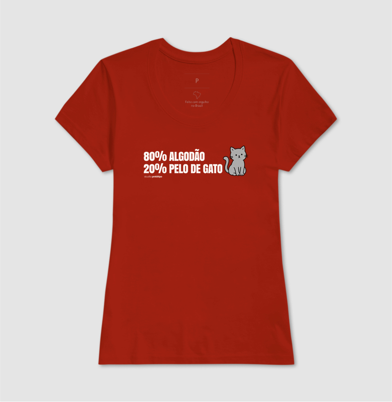 Camiseta 80% Algodão 20% Pelo de Gato - Imagem 9
