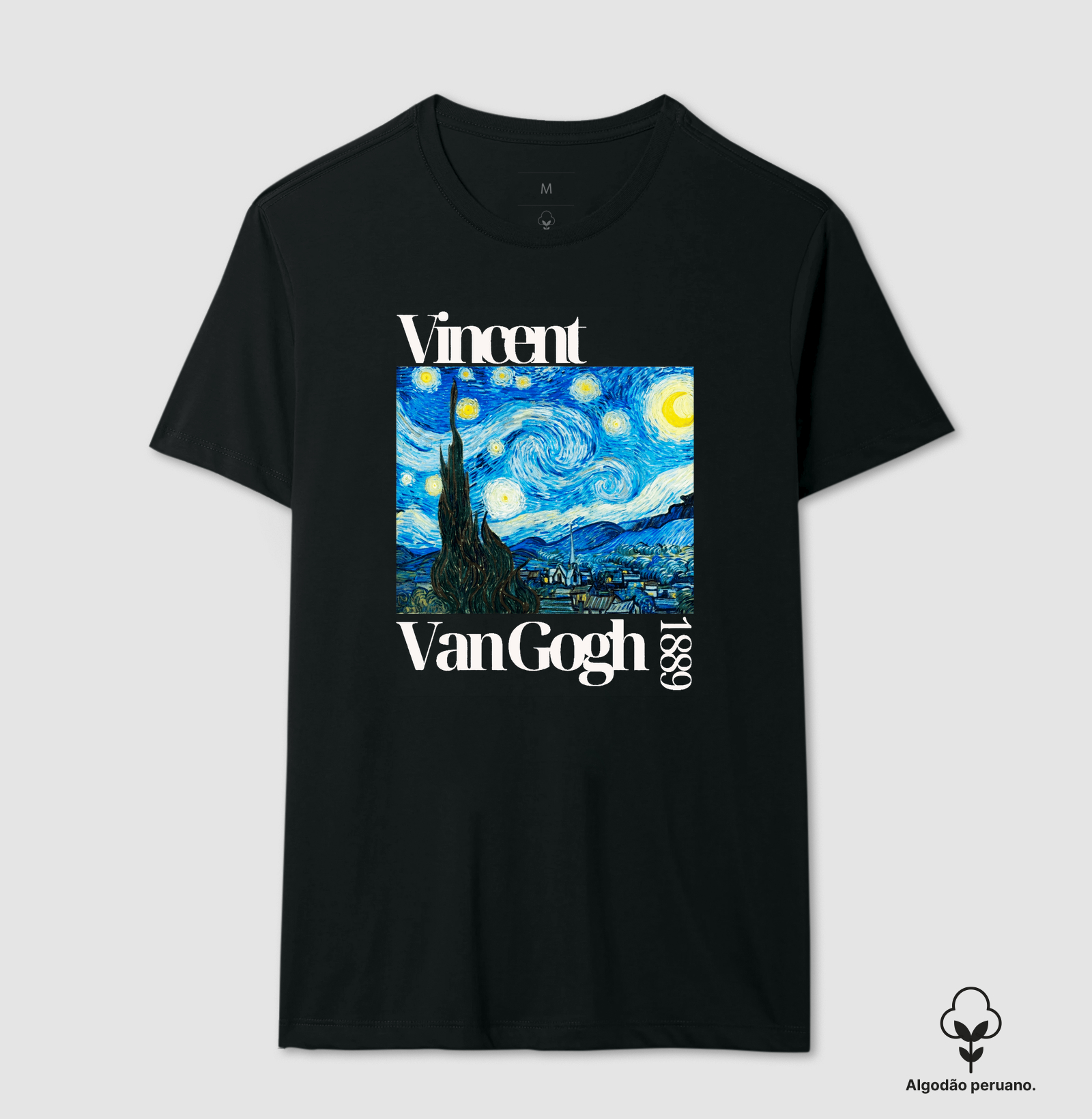 Camiseta Algodão Peruano Tanguis Van Gogh Arte Premium - Imagem 3