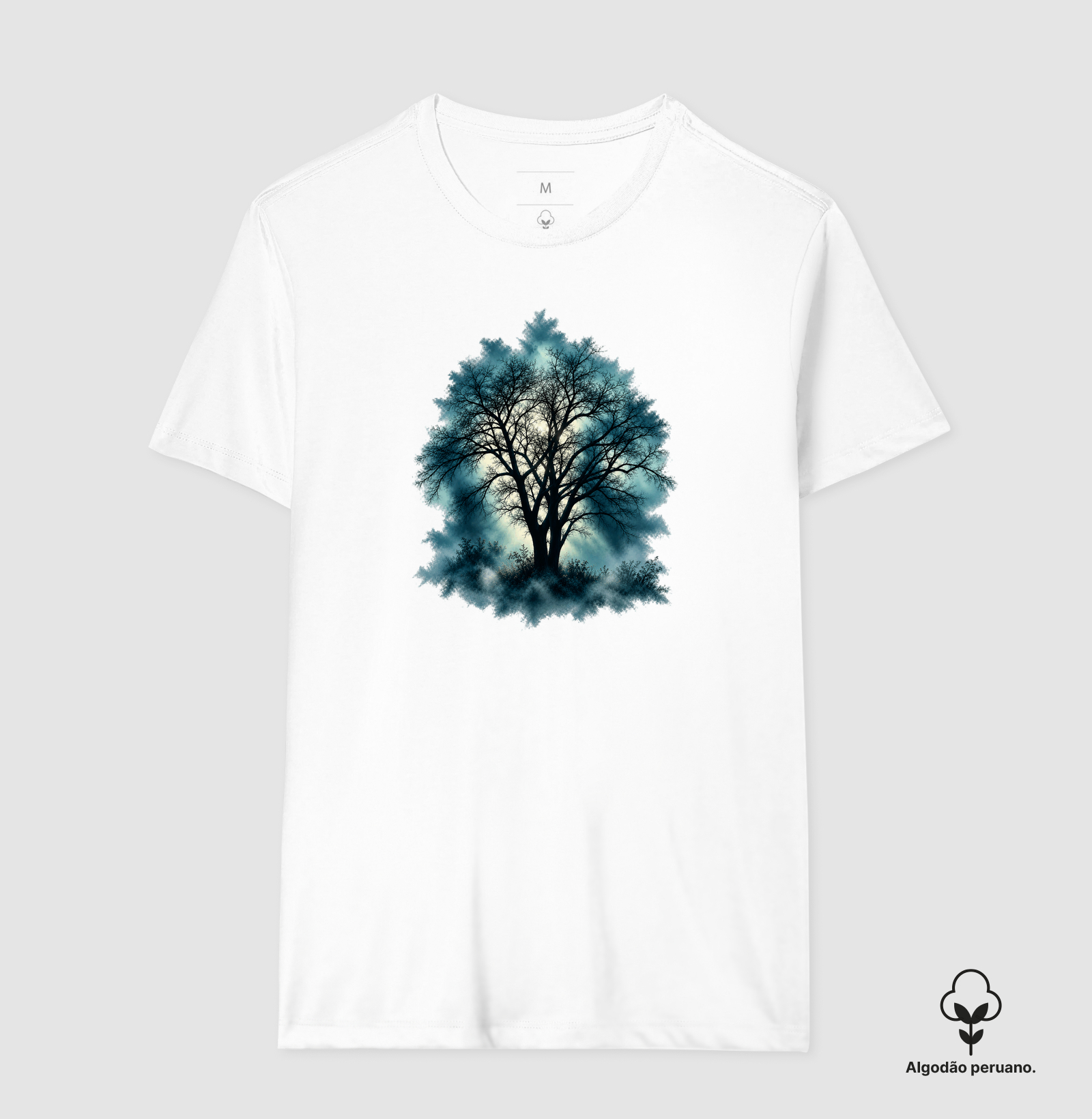 O Invisível que Sustenta | Camiseta Árvore na Névoa - Imagem 2