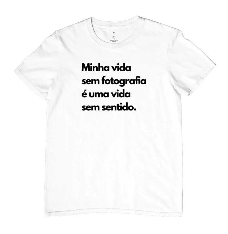 Camiseta minha vida sem fotografia - Imagem 4