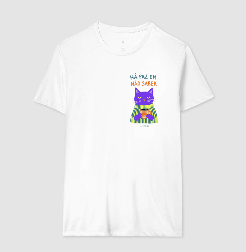 Camiseta Há Paz em Não Saber (estampa P) - Imagem 4