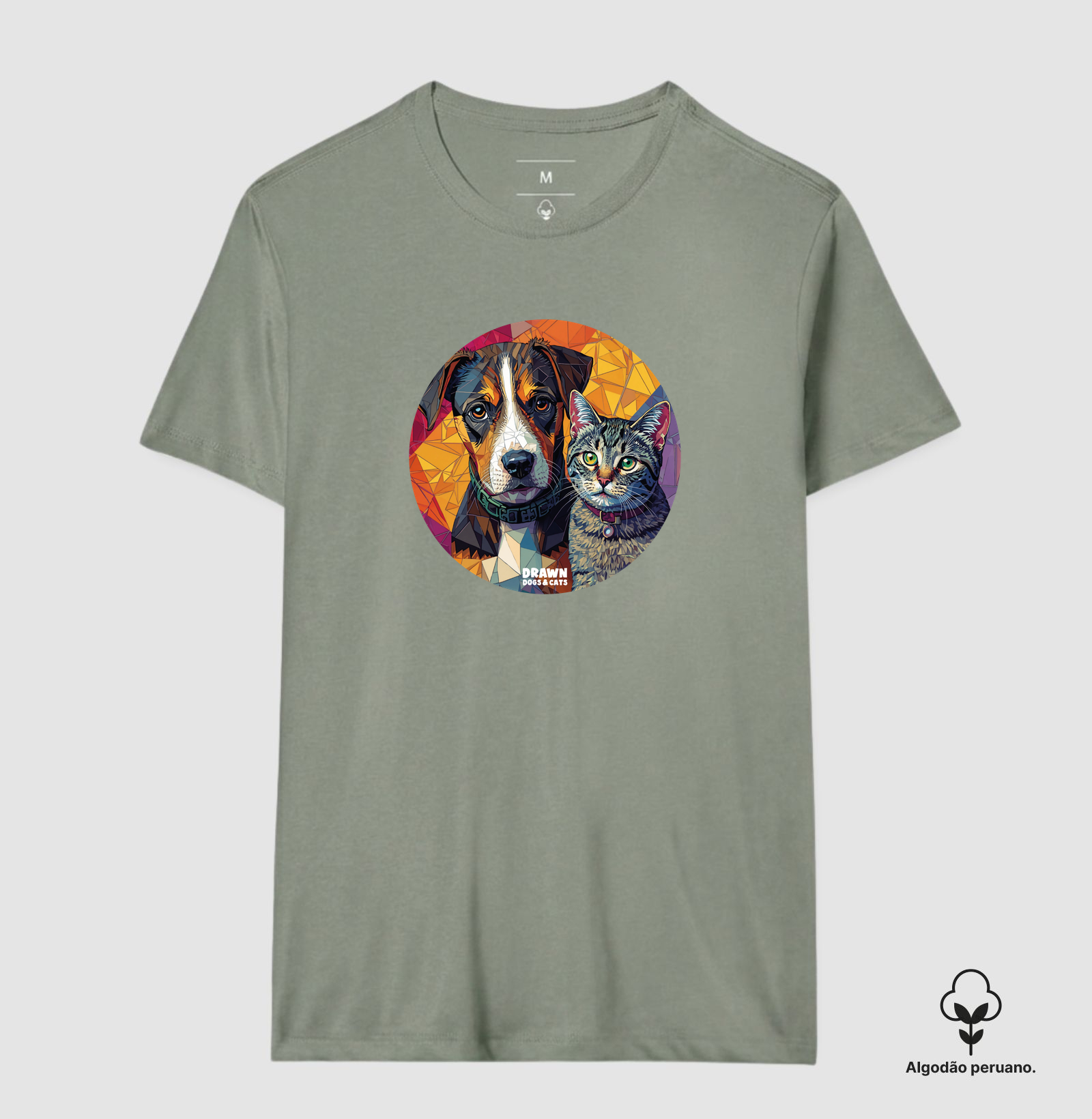 Cachorro e gato mosaico em círculo - Imagem 7