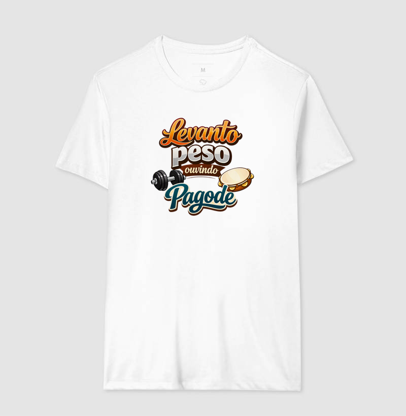 camiseta levanto peso ouvindo pagode - Imagem 4