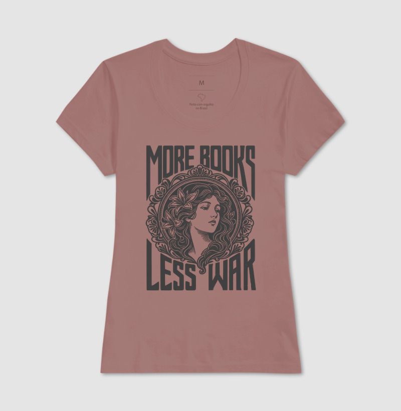 Camiseta More Books Less War – Art Nouveau - Imagem 9