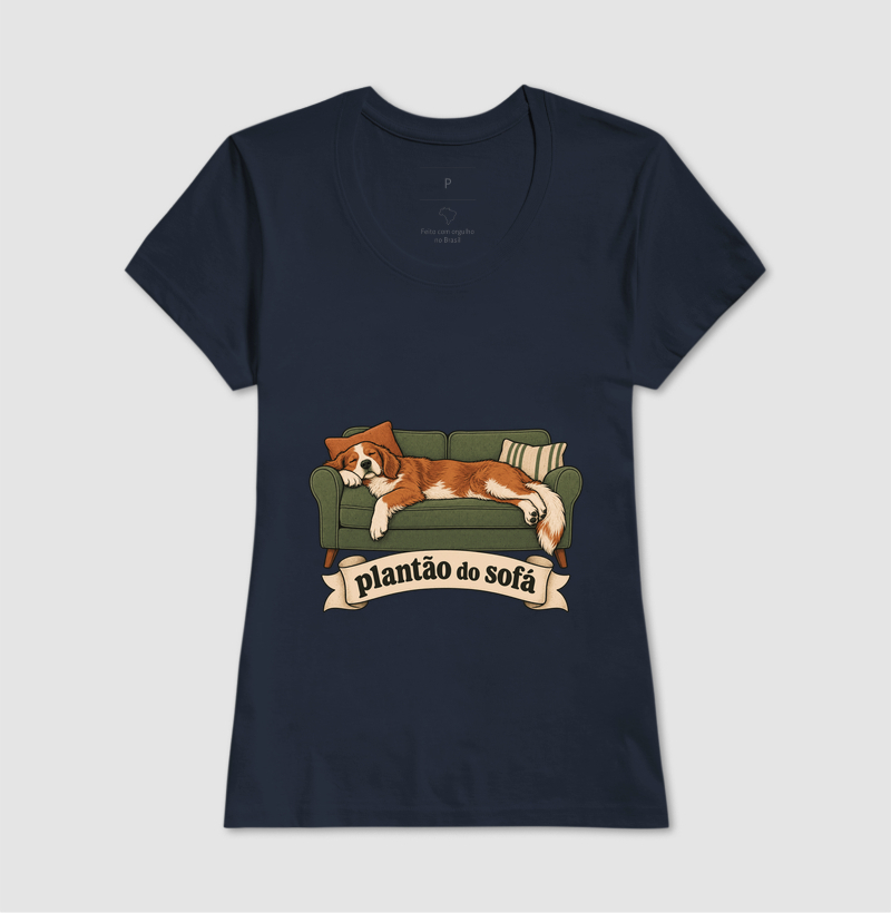 Camiseta Cachorro Sofá "plantão do sofá" | Pelo & Pano - Imagem 7