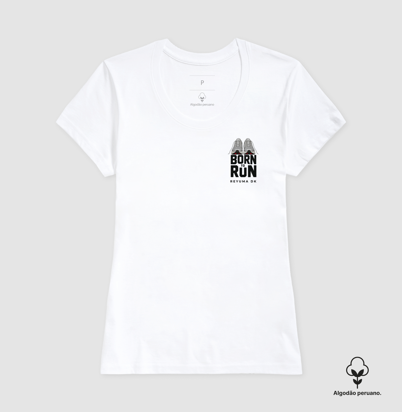 Camiseta Masculina, Feminina, Babylook e Unissex de Algodão Peruano Corrida "Born to Run"  - Imagem 6