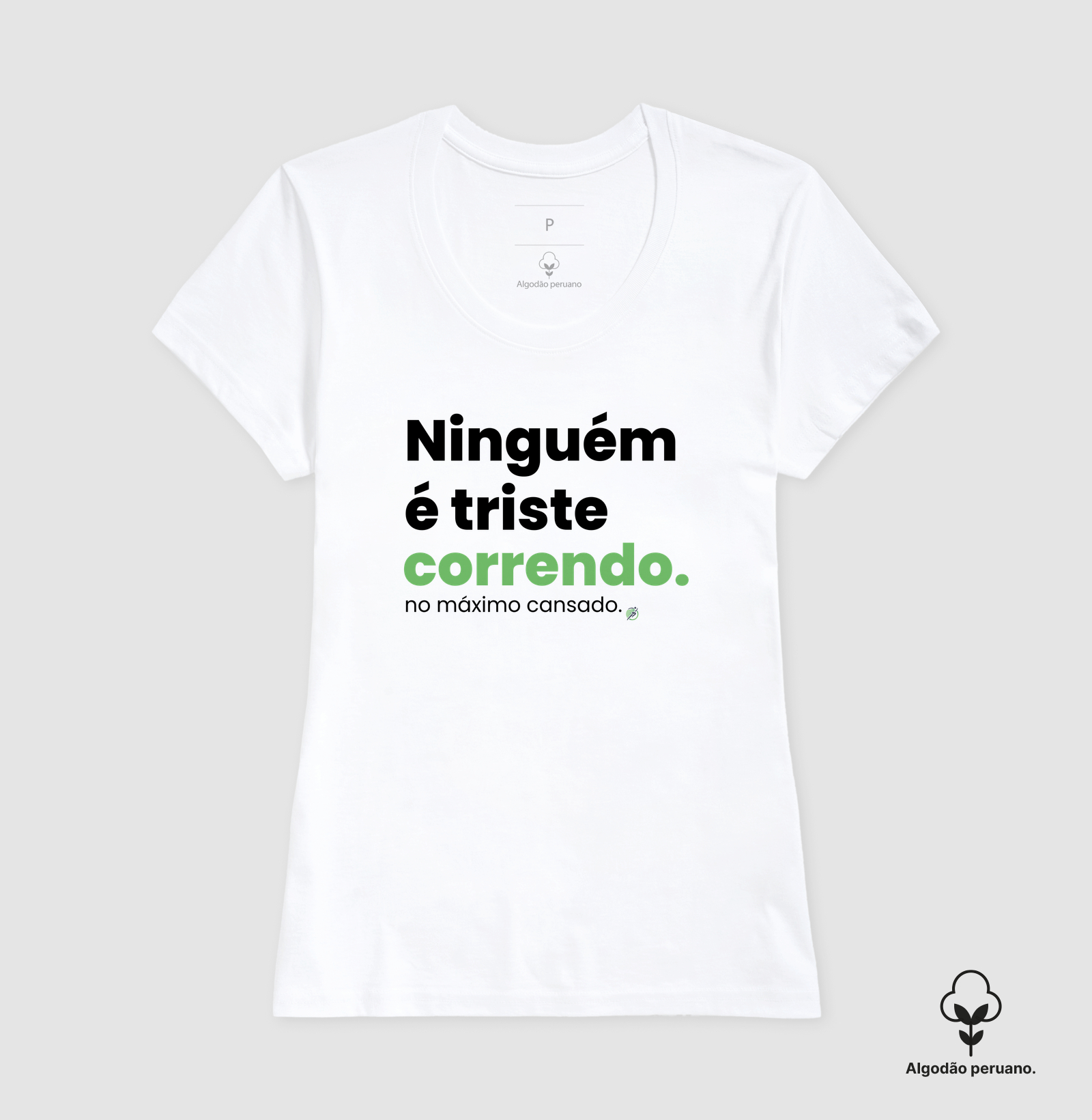 Camiseta Algodão Peruano Corrida - Ninguém É Triste Correndo - Imagem 9