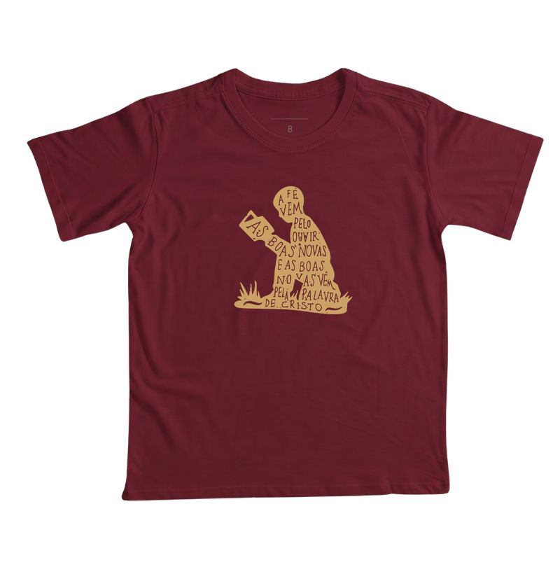 Camiseta Infantil A fé vem pelo Ouvir - Imagem 6