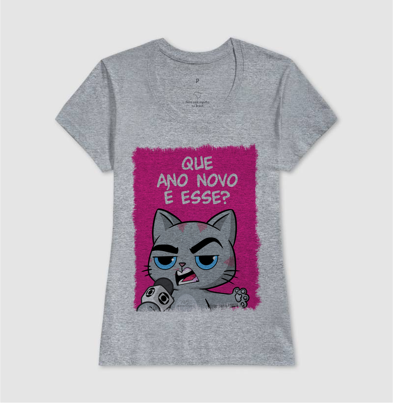 Camiseta Gato Sincero Q Ano Novo é esse? - Imagem 9