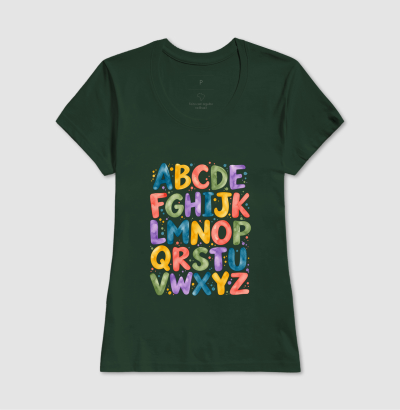 Camiseta Alfabeto em Cores - Imagem 16