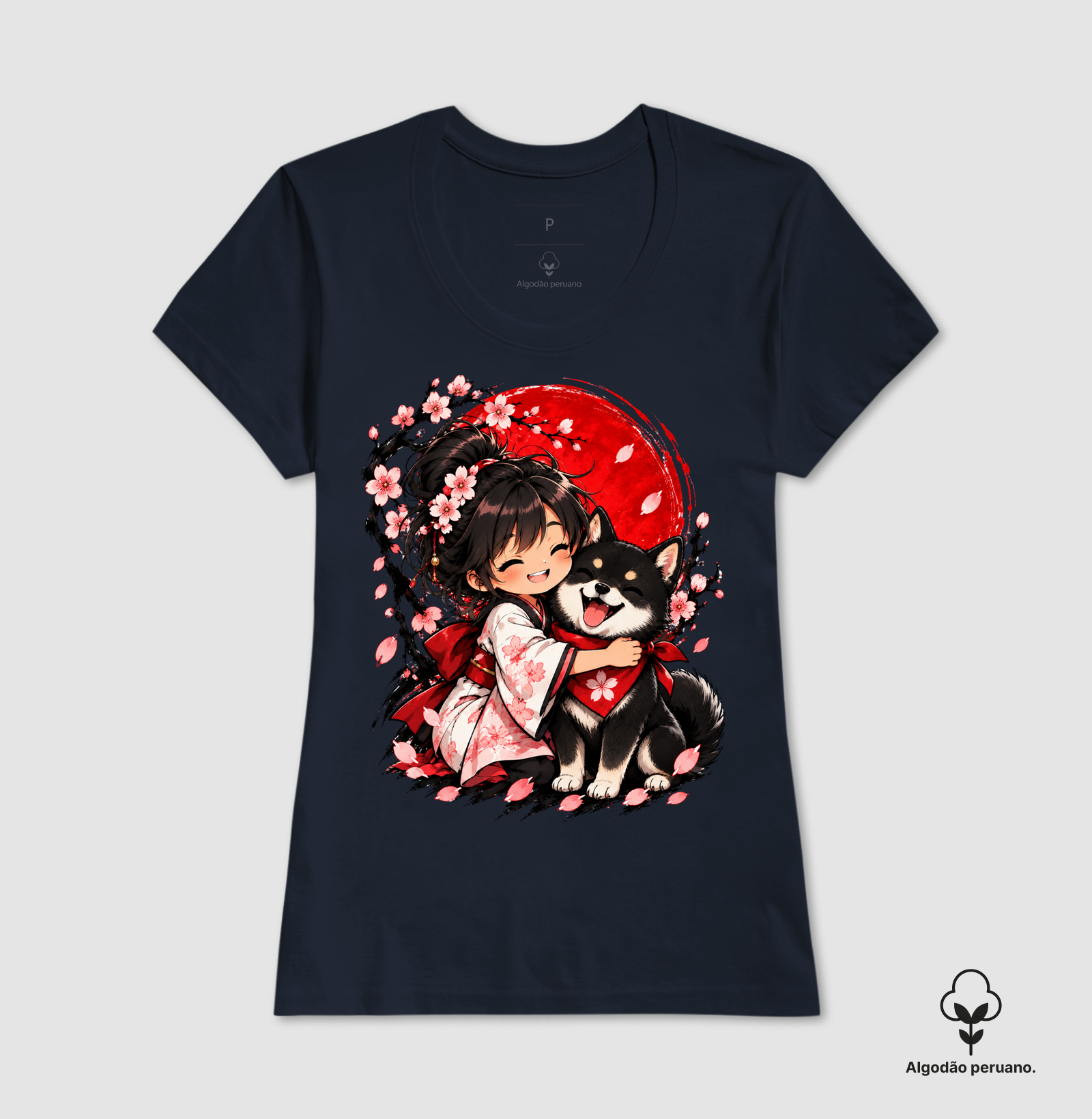 Sakura & Shiba — Amizade que Floresce (Preto) - Imagem 7