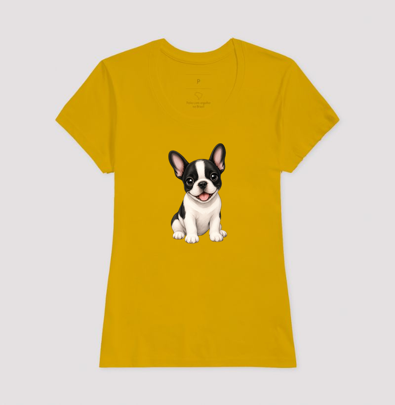 Bulldog (Buldogue) Francês Preto e Branco - Desenho Animado - Imagem 15