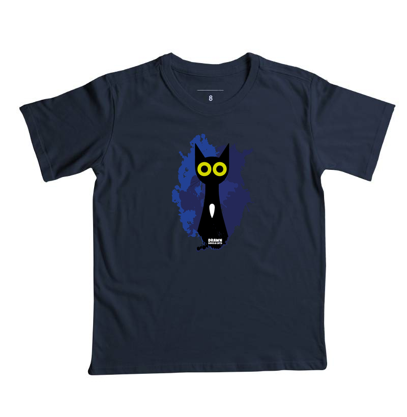 Gato preto com fundo azul - Imagem 7