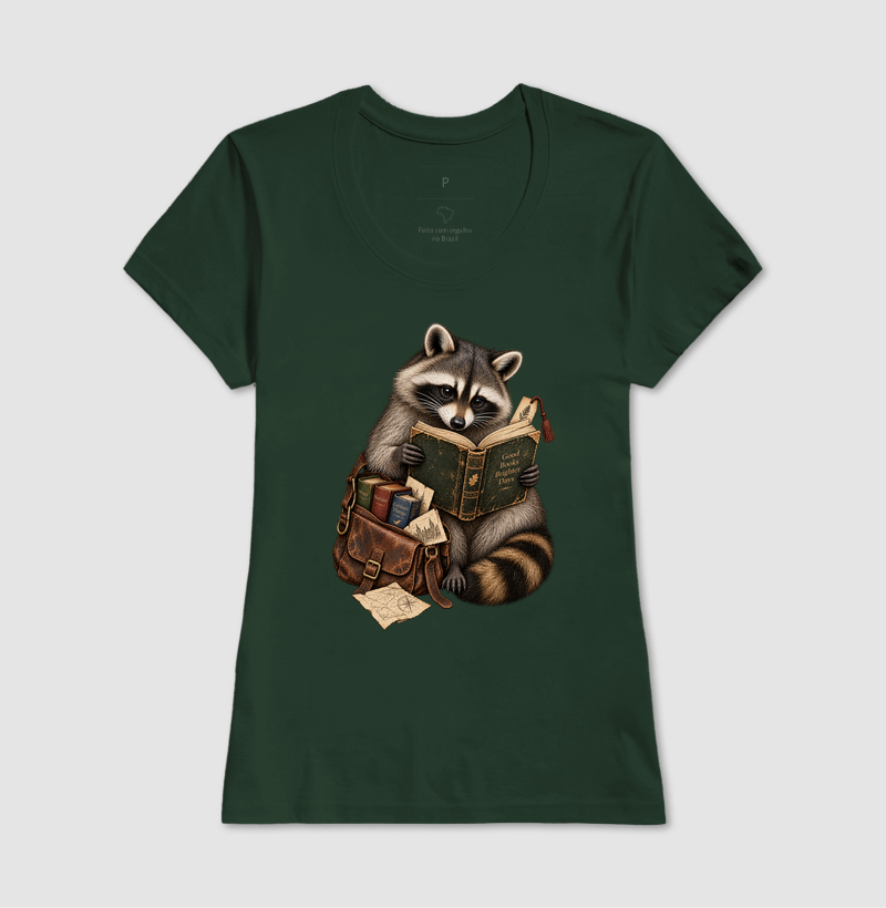 Camiseta Guaxinim Leitor - Imagem 11